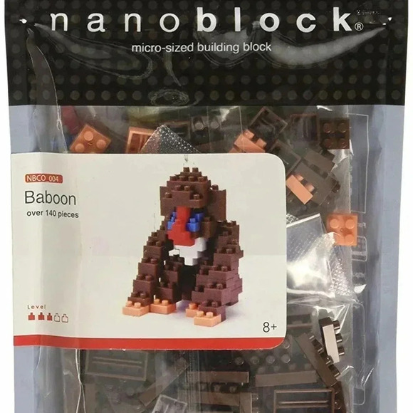 NEW Nanoblock Micro Size Baboon 140pcs - Picture 2 of 3